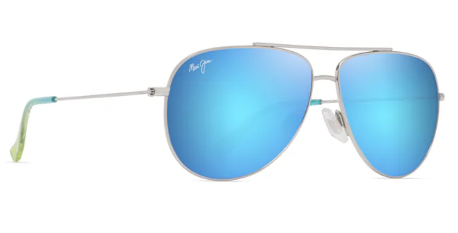 Hauoli Shiny Silver Blue & Green w/ Blue Hawaii