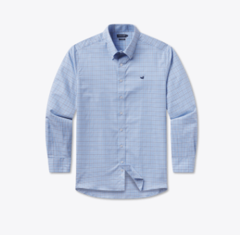 Dyer Performance Gingham Dress Shirt - French Blue & Navy