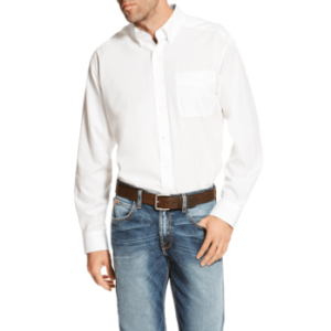 Wrinkle Free Solid Classic Fit Shirt - White