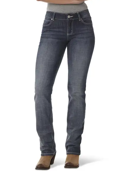 Wrangler Women's Straight Leg Jeans - MS Wash