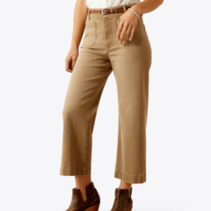 Ultra High Rise Comfort Wide Leg Crop Jeans - Vintage Brown