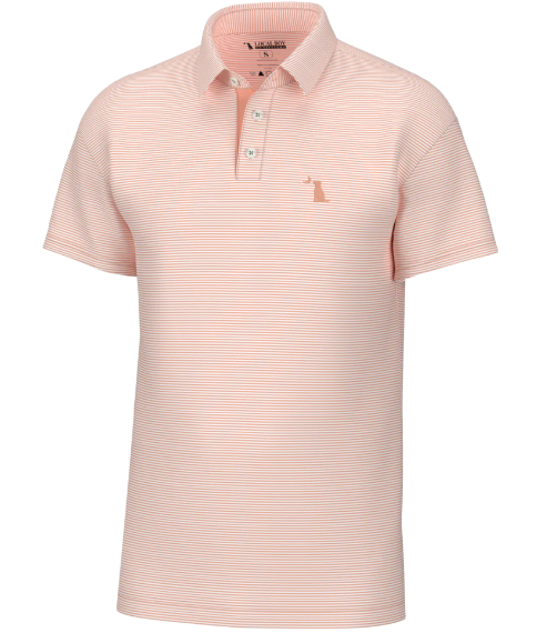 Palms Polo - Peach/White