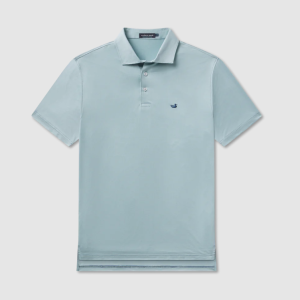 Bermuda Performance Polo - Wellington Stripe - Antigua Blue