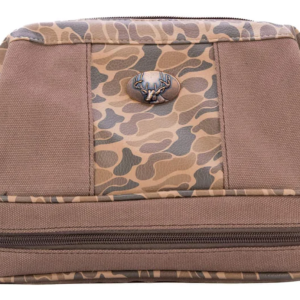 Brown Old School Waxed Canvas Toiletry Bag - Buck Concho
