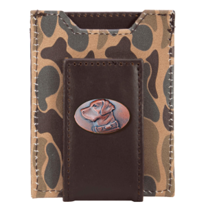 Brown Old School Camo Front Pocket Wallet - Lab Concho
