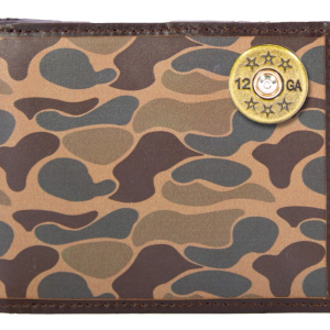 Brown Old School Camo Bifold Wallet - Shotshell Concho