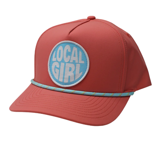 LG Bubble Badge Rope Hat - Salmon