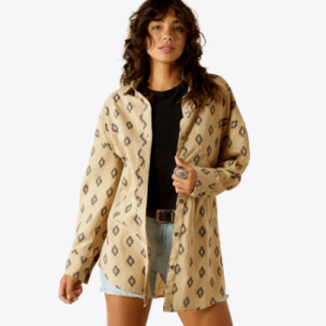 Poppy Summer Overshirt Shirt - Isela Southwest Print