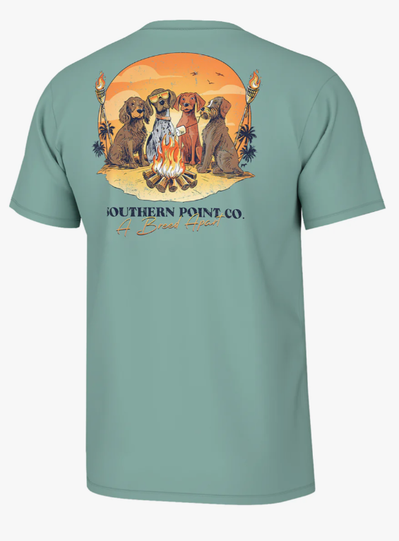 Bird Dog Bonfire Short Sleeve Tee - Emerald Coast