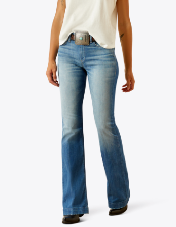 High Rise Elaina Slim Trouser Jeans - Olympia