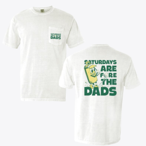 Saturdays Are Fore The Dads Golf Pocket Tee - White