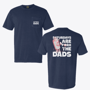 Saturdays Are Fore The Dads Golf Pocket Tee - Navy