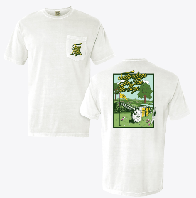SAFTB Golf Cart Pocket Tee - White