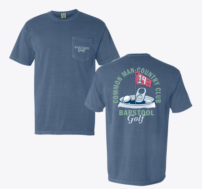Barstool Golf CMCC 19th Can Pocket Tee - Blue Jean