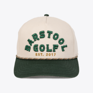 Barstool Golf Vintage Rope Snapback - Cream & Green