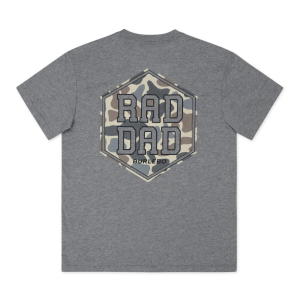 SS Tee - Rad Dad Deer Camo - Dark Heather Grey