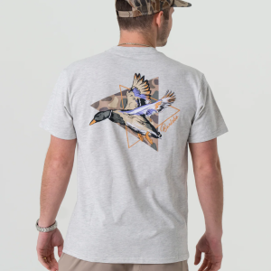 SS Tee - Pintail Triangle Duck - Heather Ash Grey