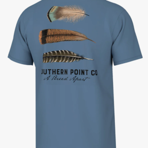 Youth Turkey Feather Trio Short Sleeve Tee - Captains Blue