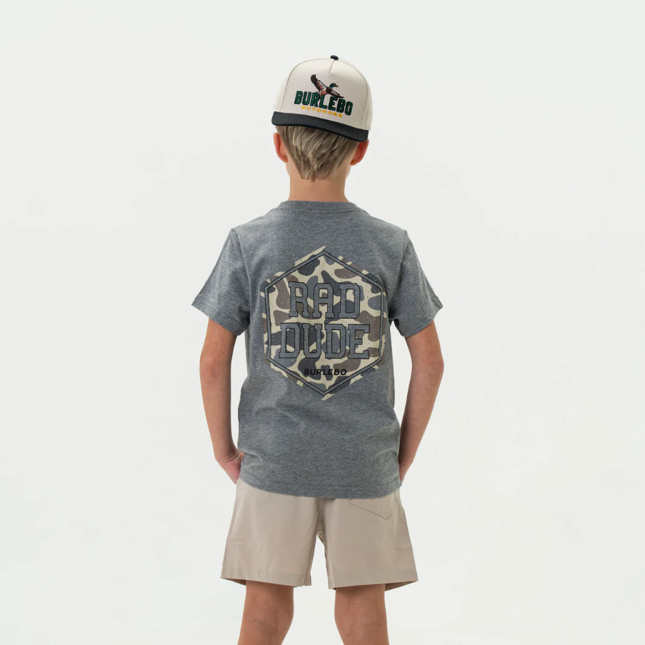 Youth Tee - Rad Dude - Dark Heather Grey