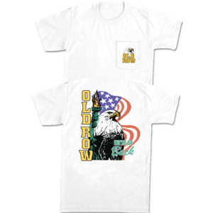 We're Back Eagle Pocket Tee - White