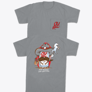 Smokin' Cowboy Pocket Tee - Granite