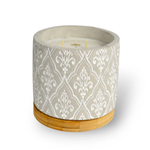 16 oz Damask Stone Candle - Back Porch