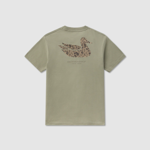 Youth Duck Originals Tee - Camo - Bay Green