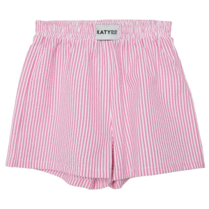 Pink Striped Ladies Boxer Shorts