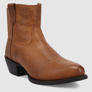 Cabrera Leather Side Zip Boot - Tan