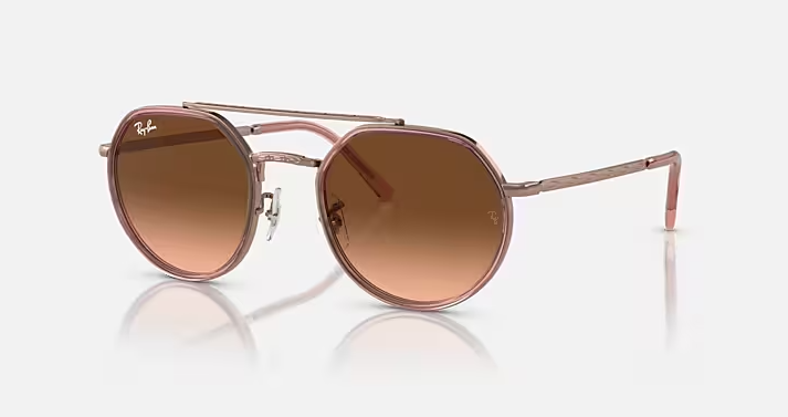 RB3765 Polished Copper Gradient Brown Lenses