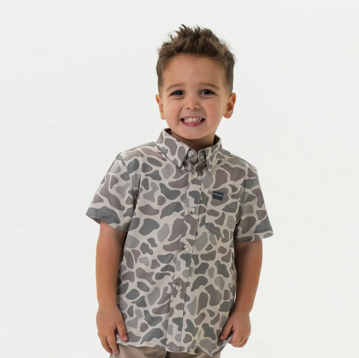 Youth Performance Button Up - Classic Deer Camo - Image 3