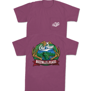 Buzzin' in Beautiful Places Pocket Tee - Berry