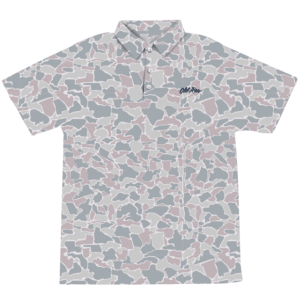 80's Camo Polo - Grey