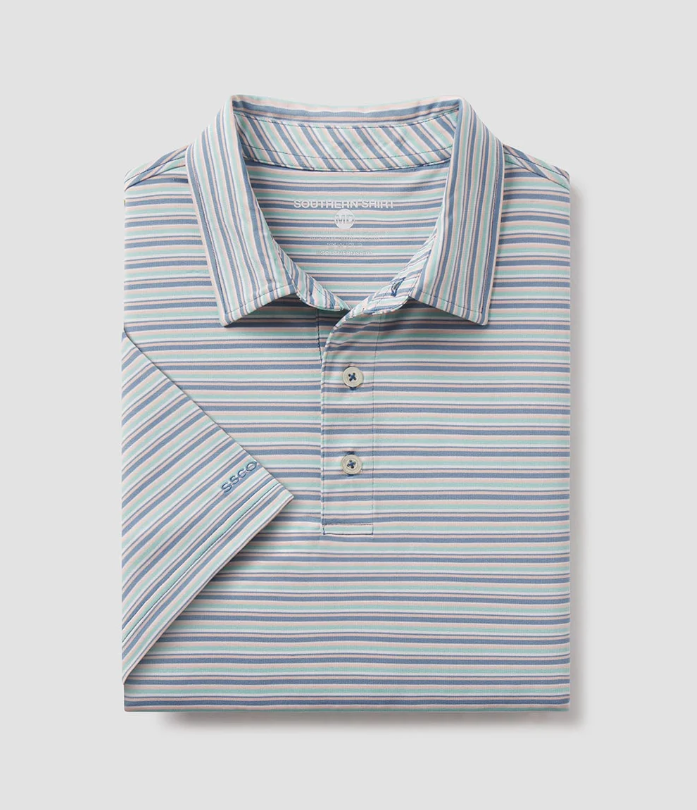 Tybee Stripe Polo - Baltic - Image 2