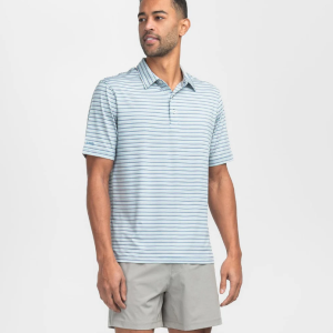 Tybee Stripe Polo - Baltic