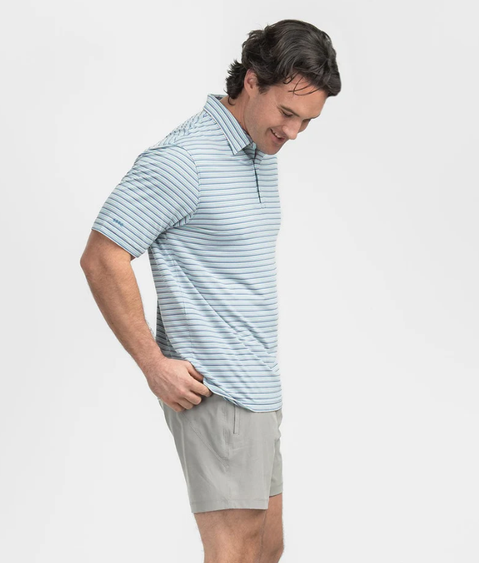 Tybee Stripe Polo - Baltic - Image 3