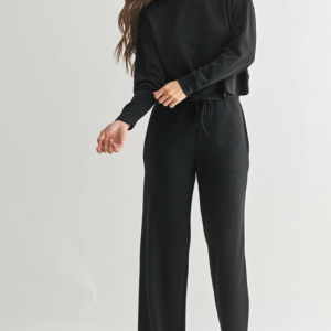 Laguna Dropped Shoulder Sweatshirt - Black