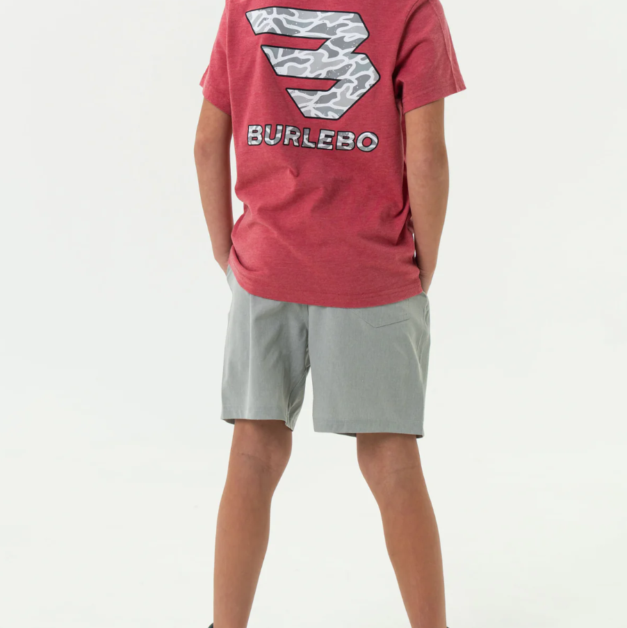 Youth Athletic Short - Light Grey - Grey Aztec - Image 4