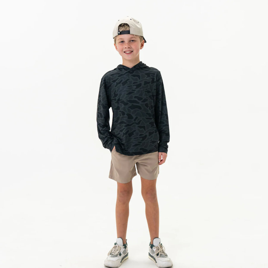 Youth Performance Hoodie - Black Camo - Image 2