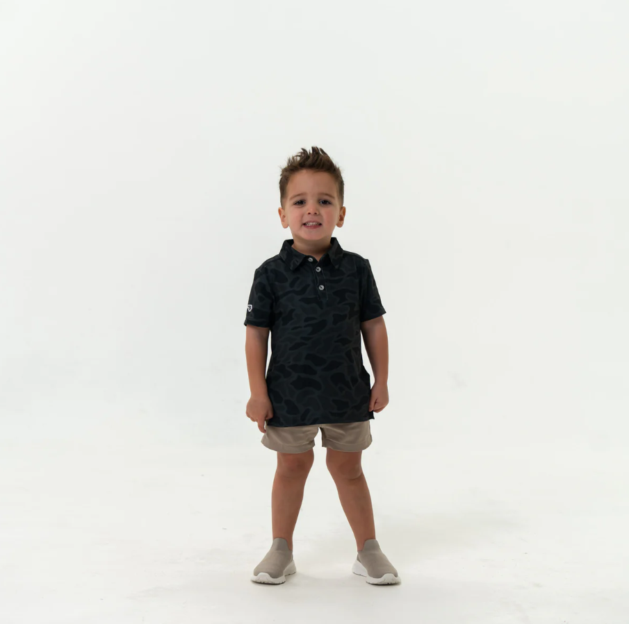 Youth Polo - Black Camo - Image 2
