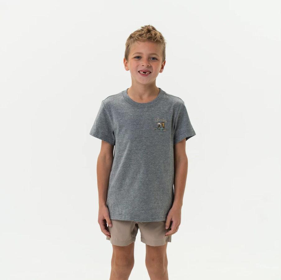 Youth Tee - Cowboy Up - Dark Heather Grey - Image 2