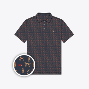 Mans Best Friend Polo - Golden Doodle - Navy