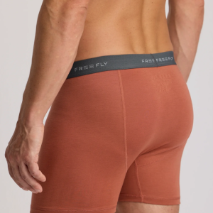 Men's Bamboo Motion Boxer Brief - Redwood