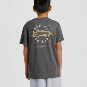 Youth Camo Redfish Tee - Heather Black Sand