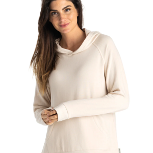 Women's Bamboo Lightweight Fleece Hoodie - Stone