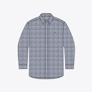 Grainger Performance Plaid Dress Shirt - Slate & Dark Olive