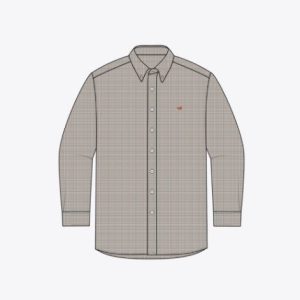 Dyer Performance Gingham Dress Shirt - Burnt Taupe & Dark Olive