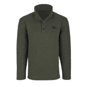 Delta Quilted Sweatshirt - Kalamata Olive Heather