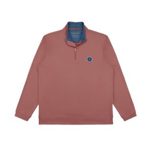 Barstool Golf Patch Quarter Zip - Faded Red