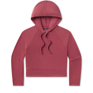 Reagan Relaxed Waffle Hoodie - Rhubarb